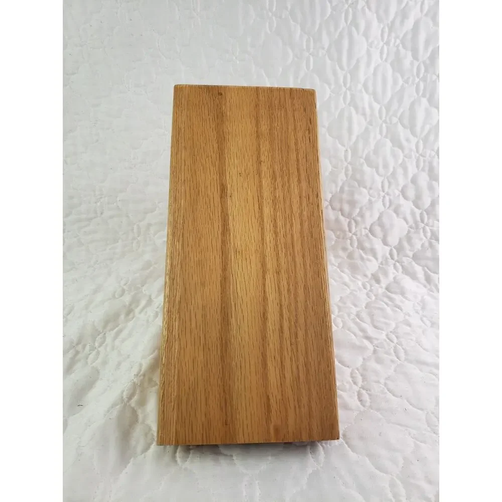 Cutco 13 Slot Solid Oak Knife Block 12 Knives 1 Sharpener Hole USA
